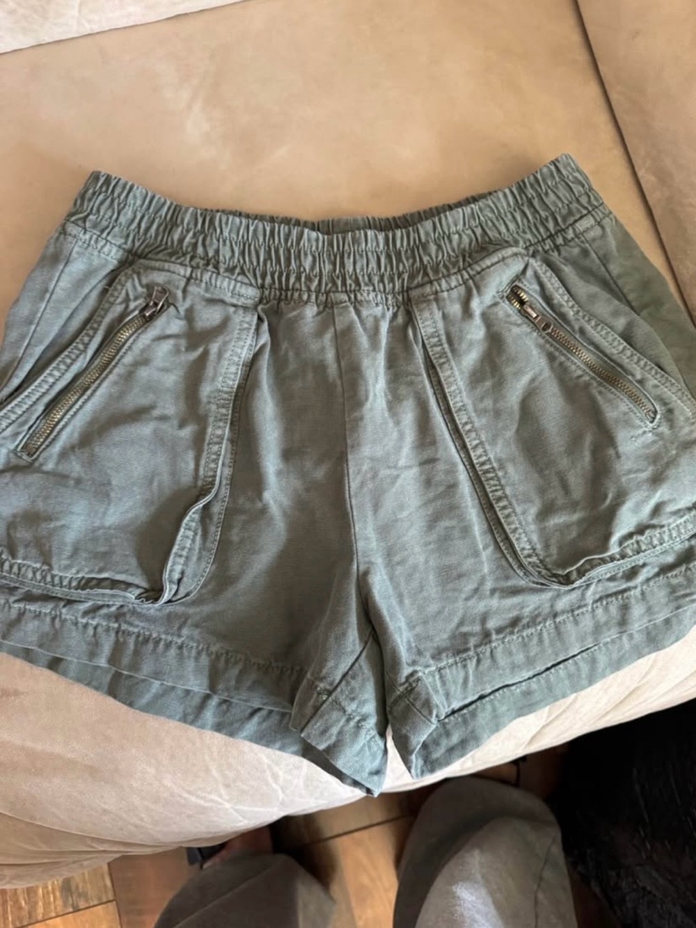 aerie Olive Utility Drawstring Athletic Shorts